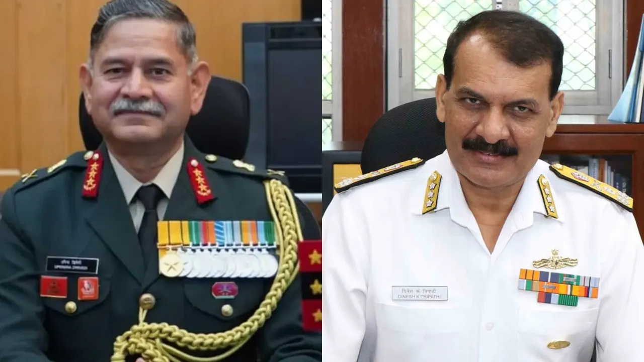 Gen Dwivedi and Admiral Tripathi