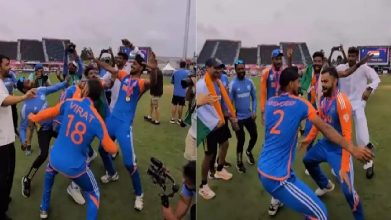 Virat Kohli Dance video after win t20 world cup 2024