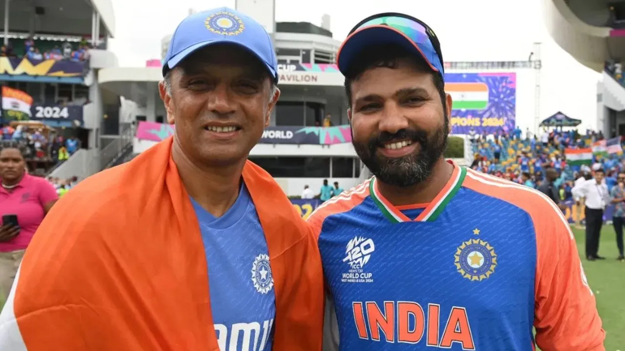 Rohit Sharma writes emotional post for Rahul Dravid
