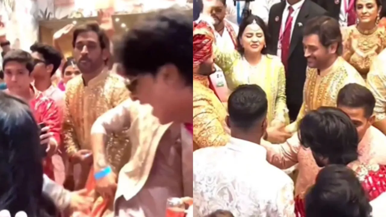 MS Dhoni dance video at Anant Ambani Wedding