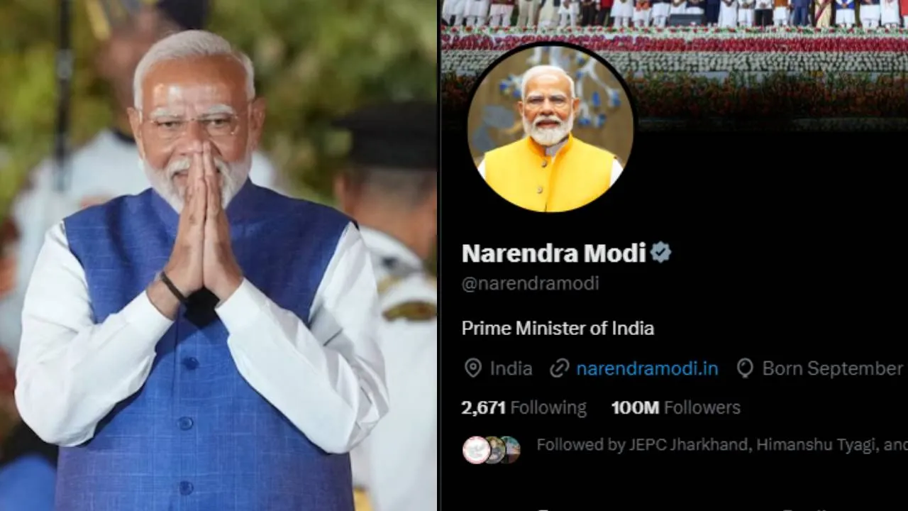 PM Modi 100 million follower