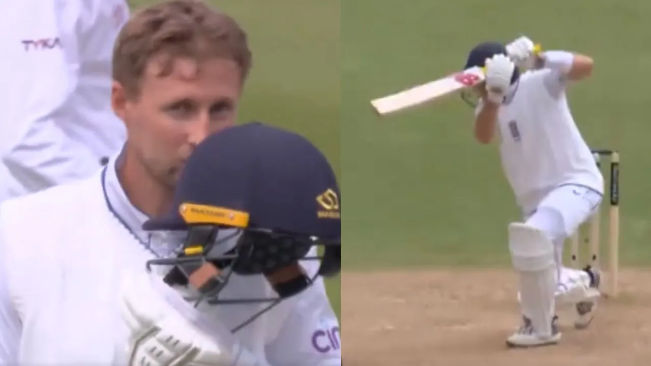 ENG vs WI Joe Root completes his 32nd test century with scenic cover drive watch viral video