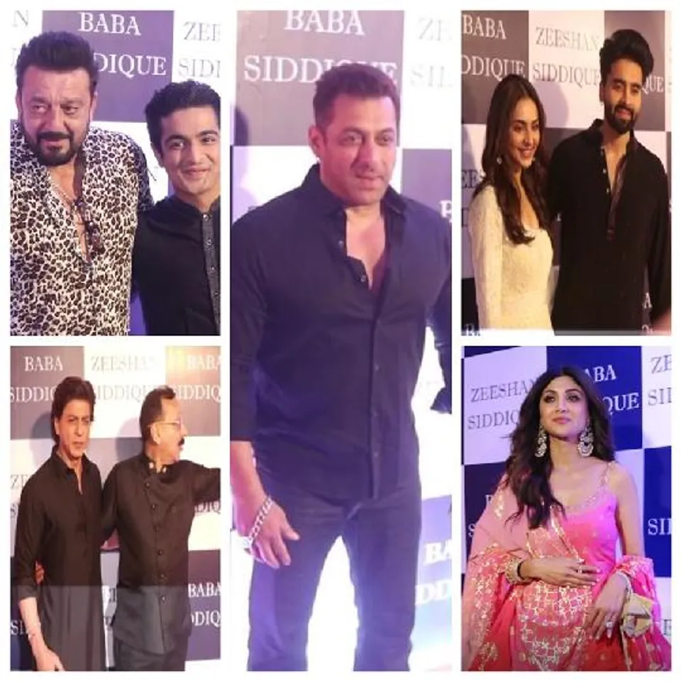Salman Khan, Sanjay Dutt, Shah Rukh Khan, Jackky Bhagnani And More At Baba Siddique Iftaar party