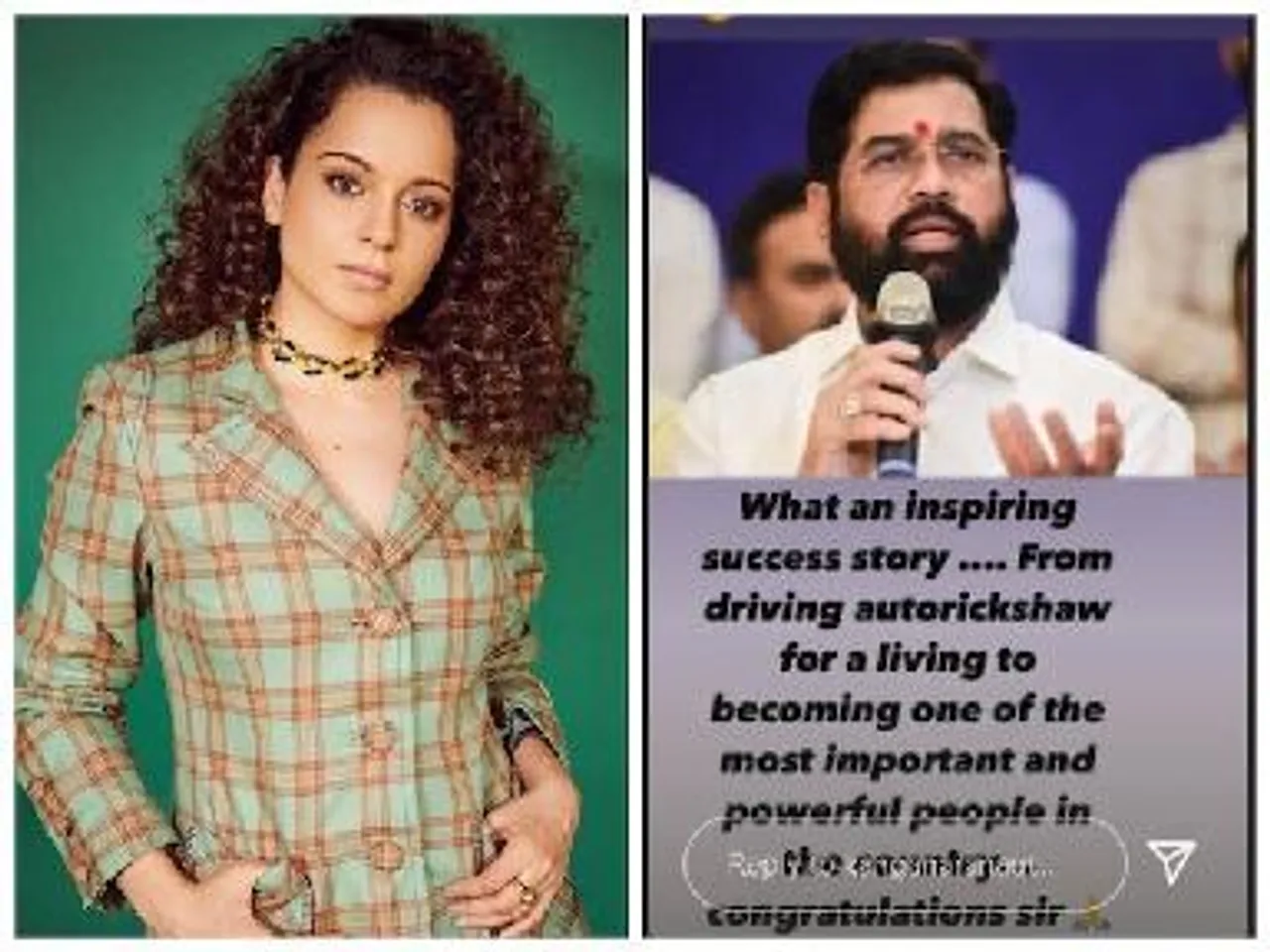 Congratulations Eknath Shinde Says Kangana Ranaut