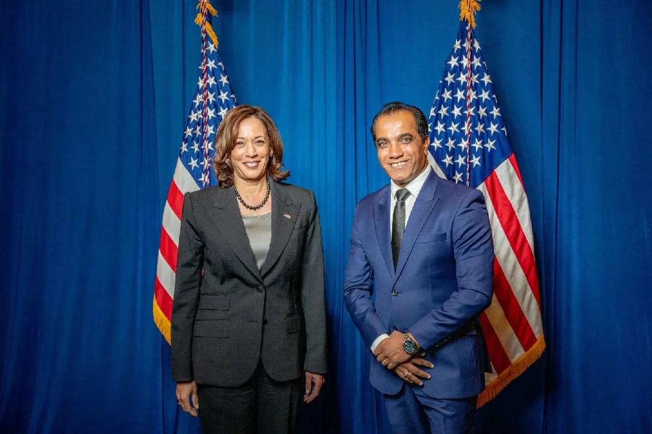 Chairman NTV America Navroz Prasla met Vice President of the US Kamala Harris at the Annual JJ Reception, Texas