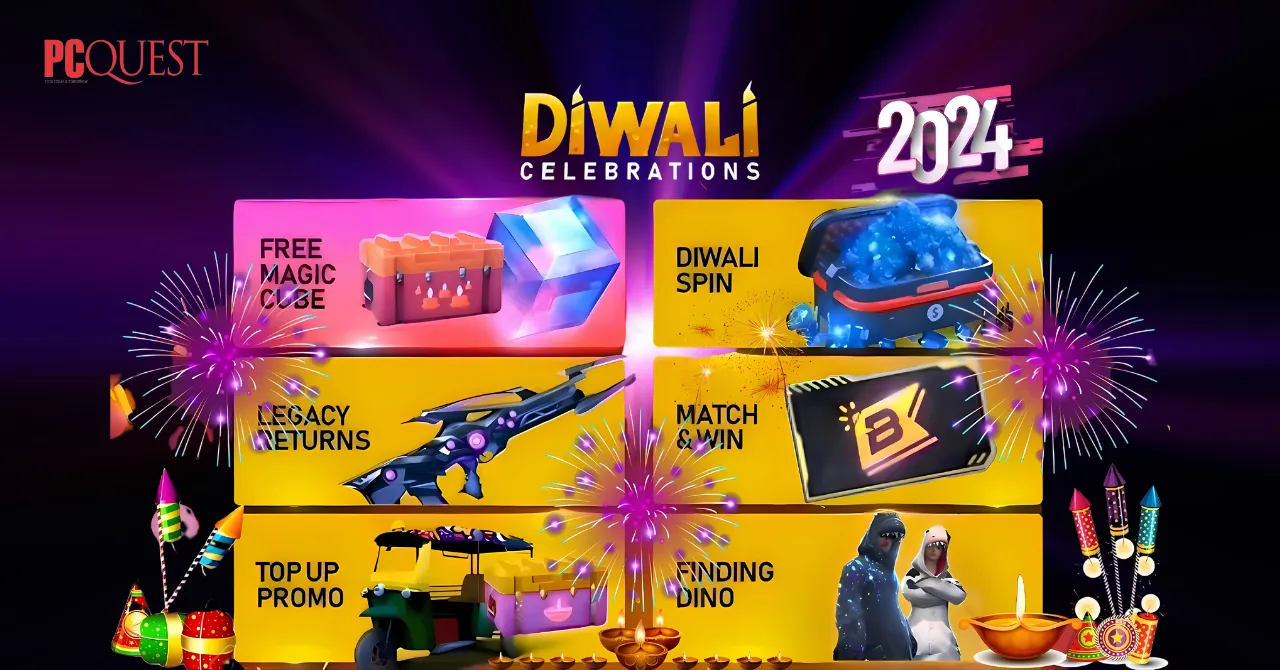 Free Fire MAX Diwali Event 2024 Rewards- Win FFM Diwali Merch Giveaway