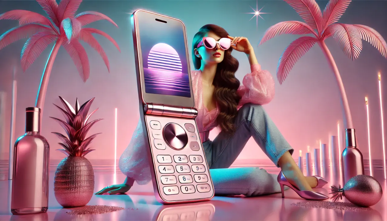 HMD Barbie Flip Phone