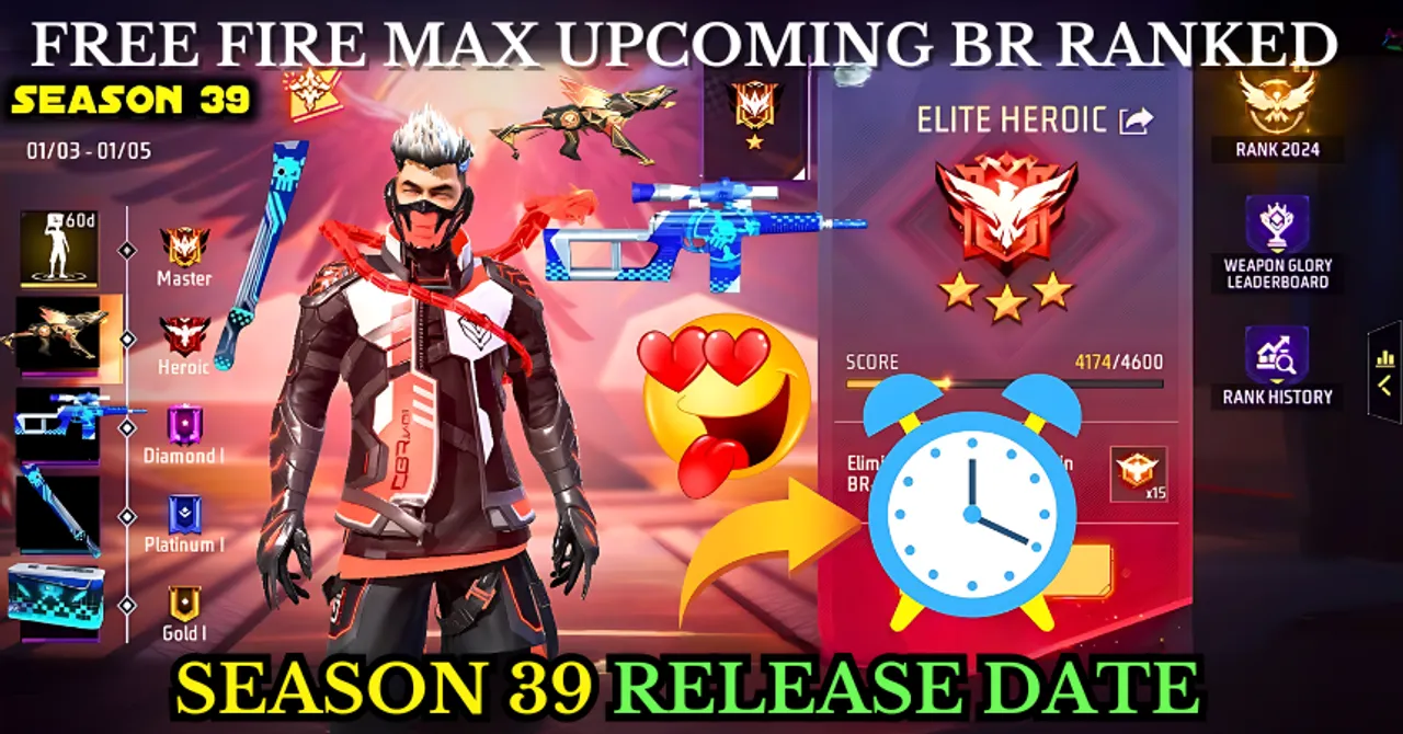 Free Fire MAX- BR Ranked Season 39 Release Date and Faded Wheel Event