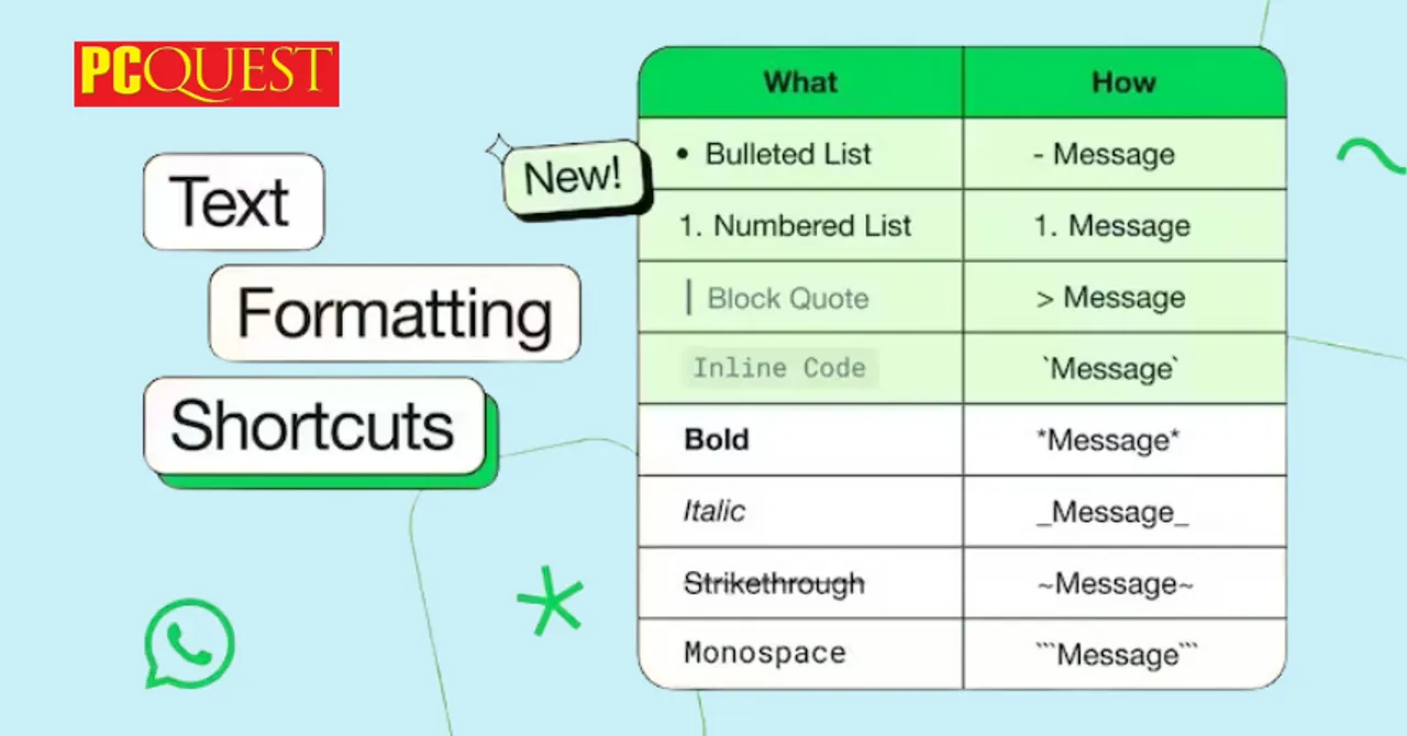 WhatsApp's New Text Format Options Feature