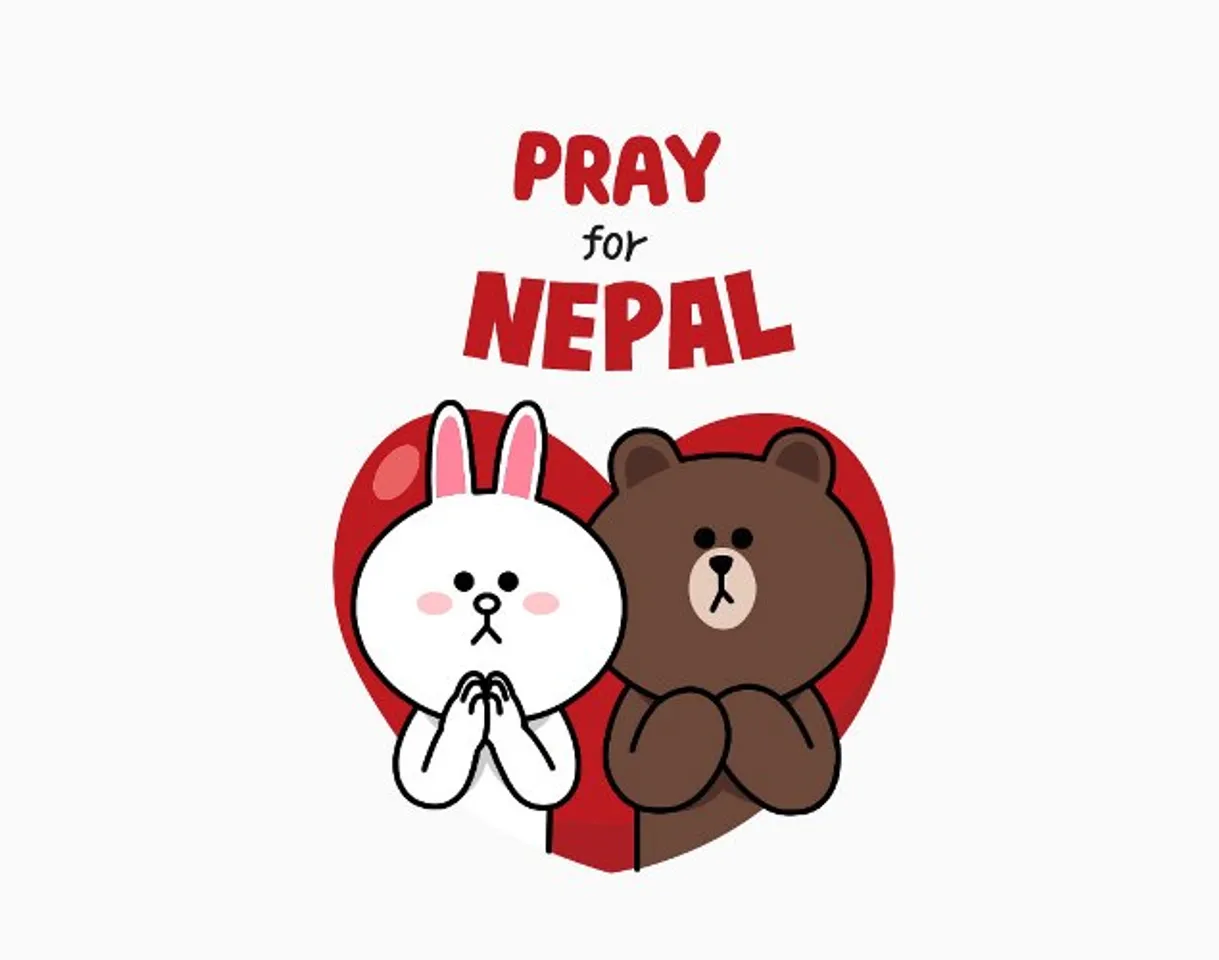 LINE releases “Pray for Nepal” Charity Stickers  to Aid Victims of Nepal Earthquake