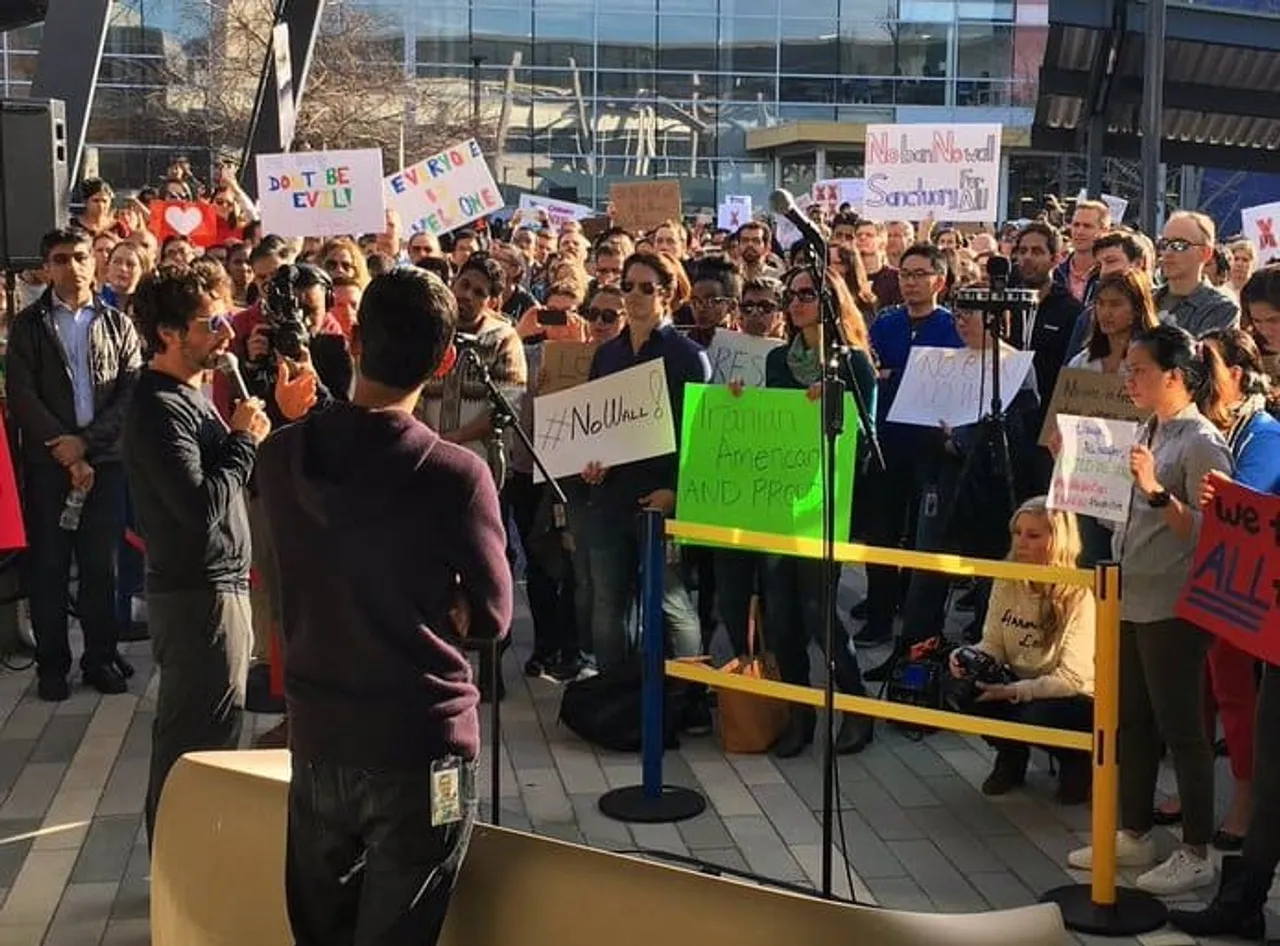 Googlers Protest Against Trump’s Immigration Ban, Sundar Pichai and Sergey Brin Join