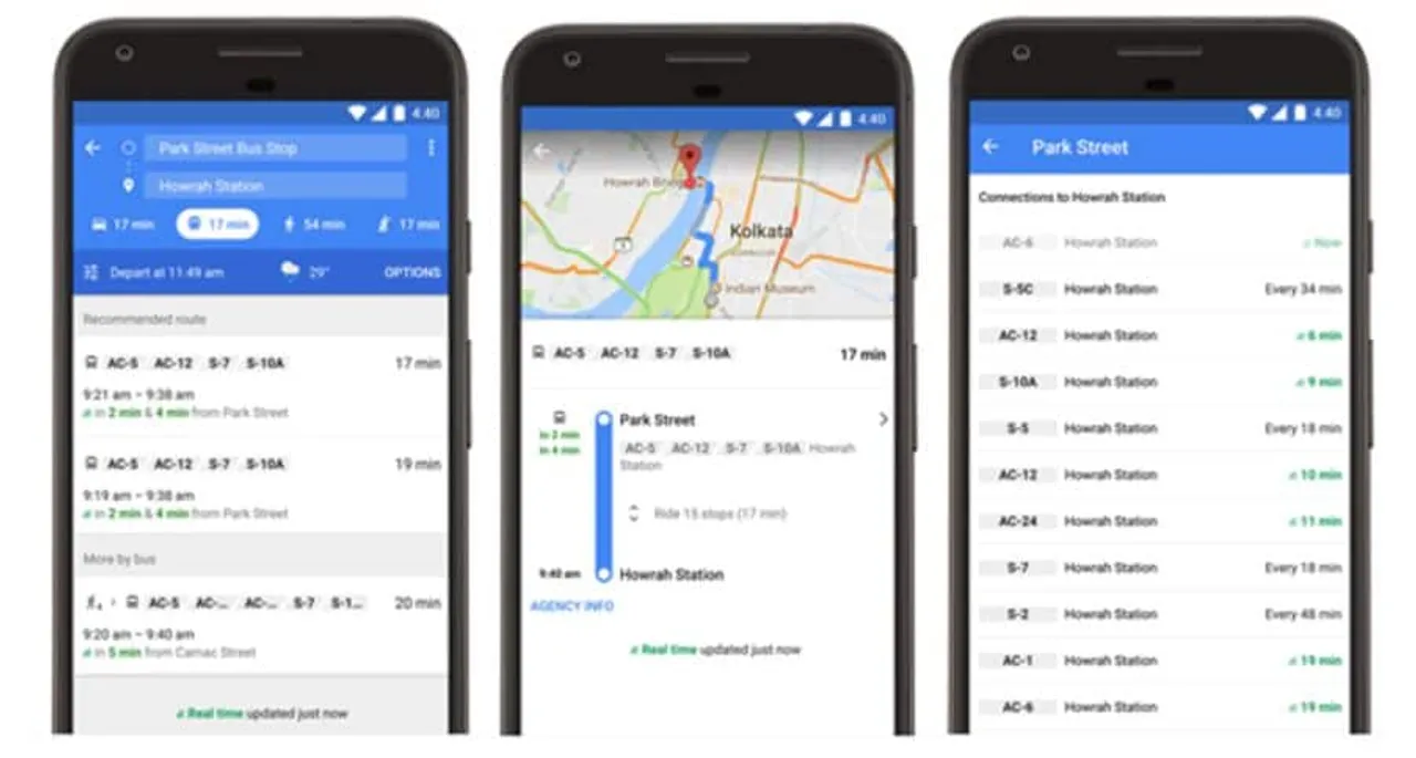 Real-time information is now available for Kolkata’s WBTC buses on Google Maps