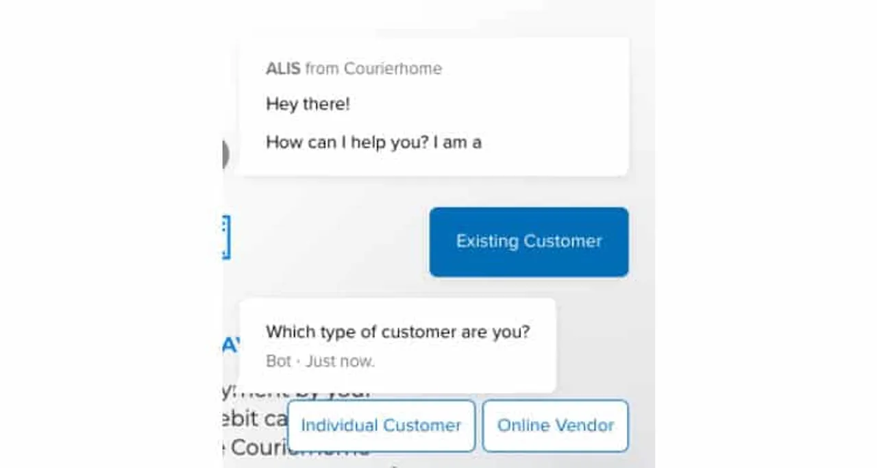 Courierhome Launched its first Chatbot powered by ALIS