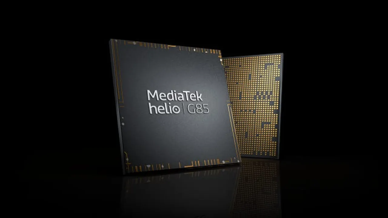 MediaTek Helio G85 Chip Black tilted