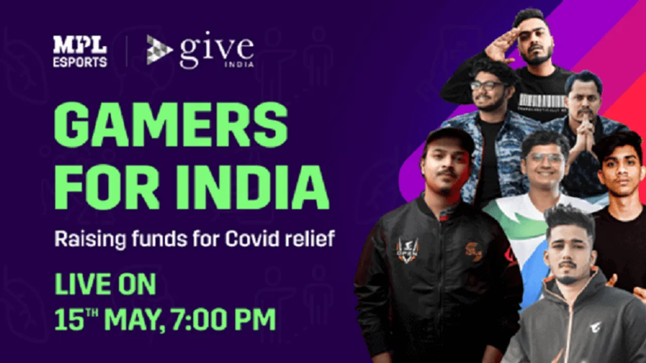MPL and Give India Bring India's Top Streamers and Gamers for Fund Raising Stream