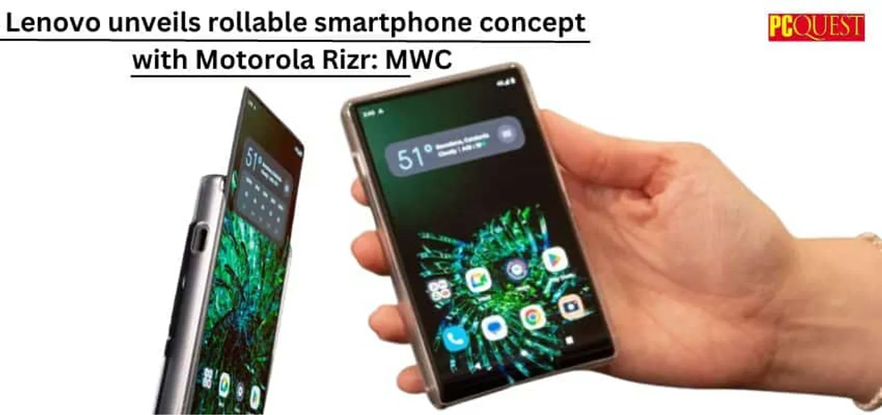 Lenovo unveils rollable smartphone concept with Motorola Rizr MWC