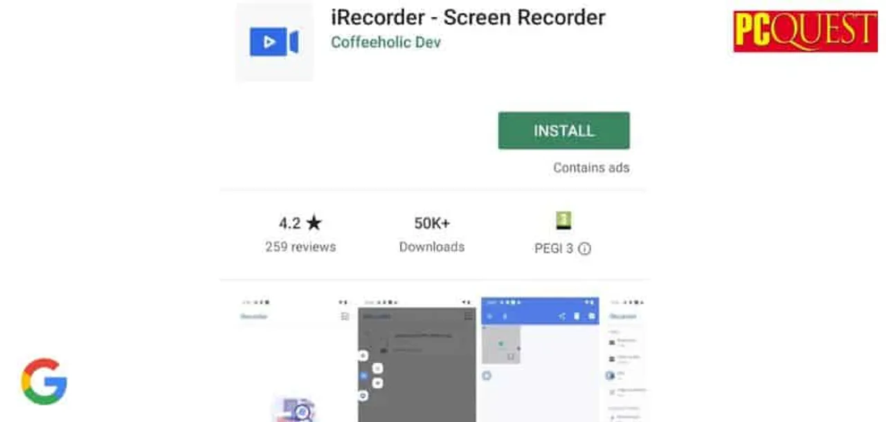 Google removed iRecorder App