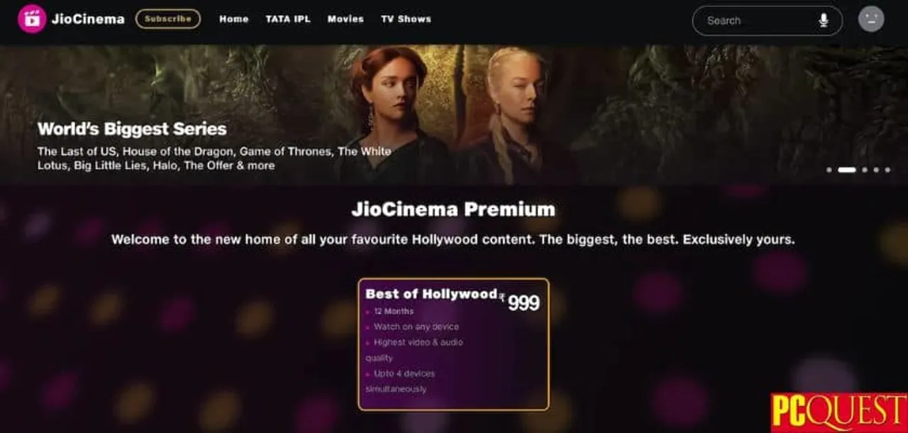 JioCinema Premium plan