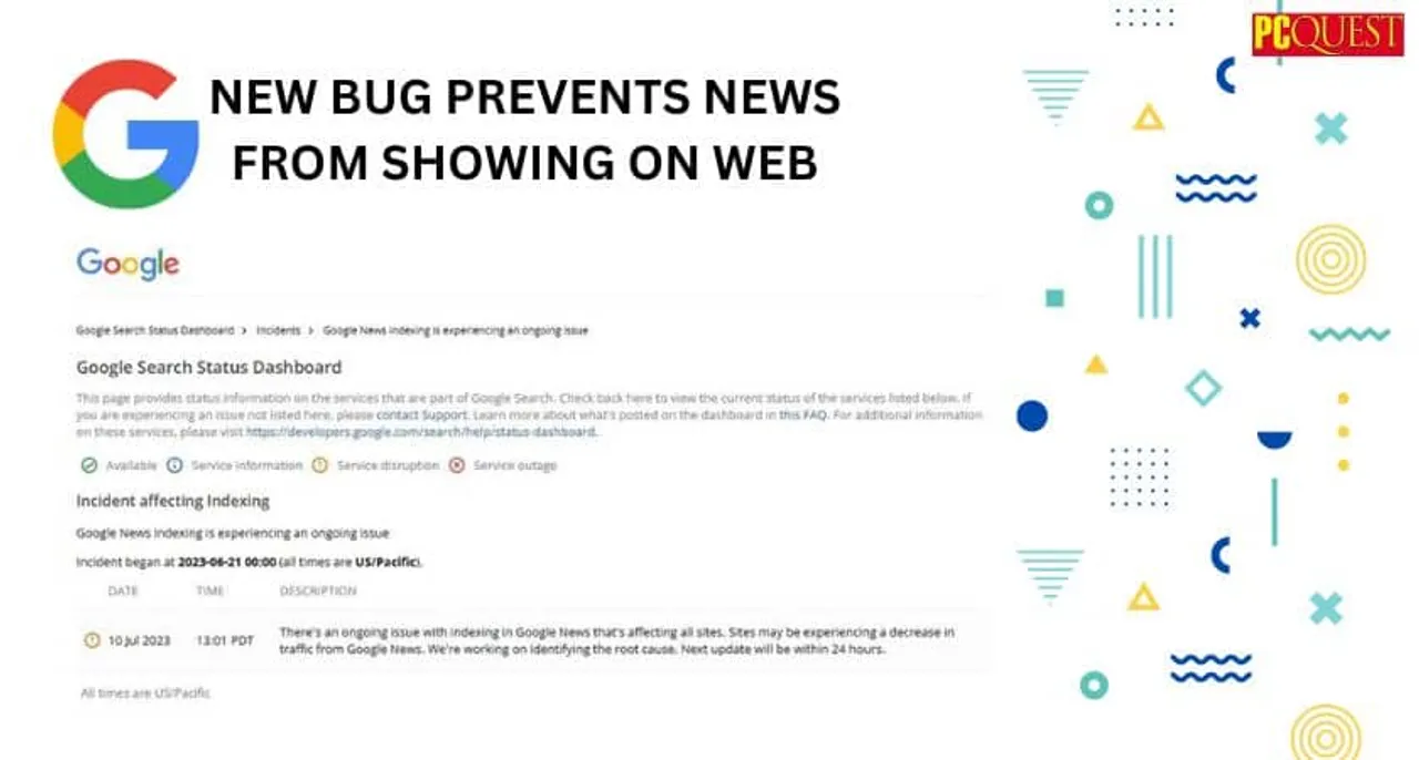 new bug prevents News from showing on Web