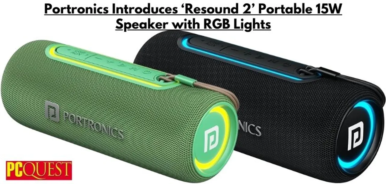 Portronics Introduces ‘Resound 2 Portable 15W Speaker with RGB Lights