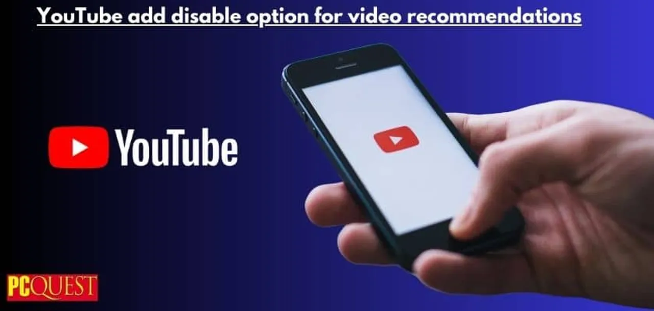 YouTube Ads Disable Option for Video Recommendations