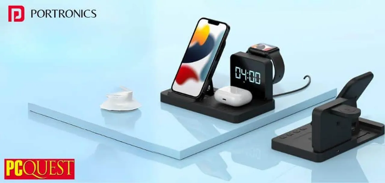 Portronics Unveils Bella 3 in 1 Wireless Charger with Alarm