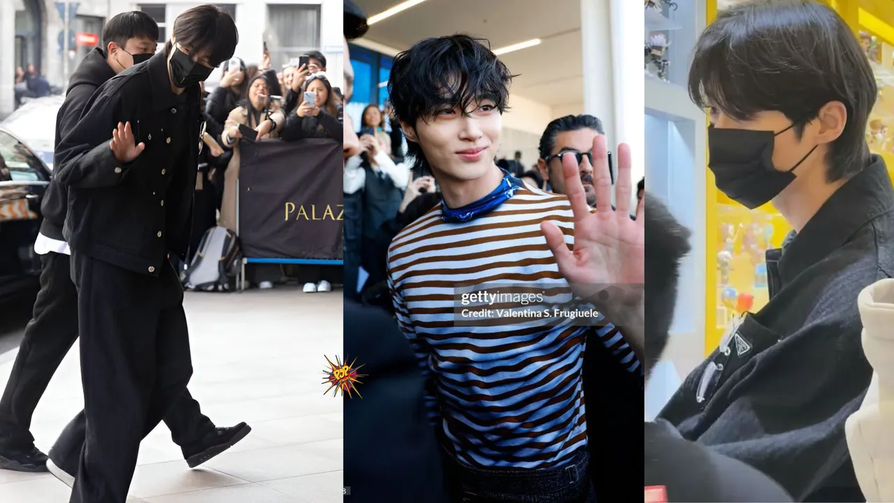 Actor Byeon Woo Seok Makes Waves at Prada Fashion Show in Milan