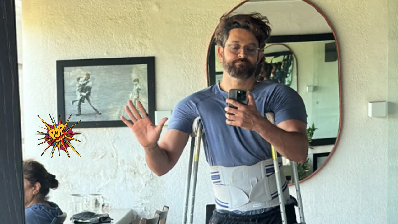 Hrithik Roshan Shares Vulnerable Moment Emphasizes True Strength Shares a Picture in Crutches Post Injury.png