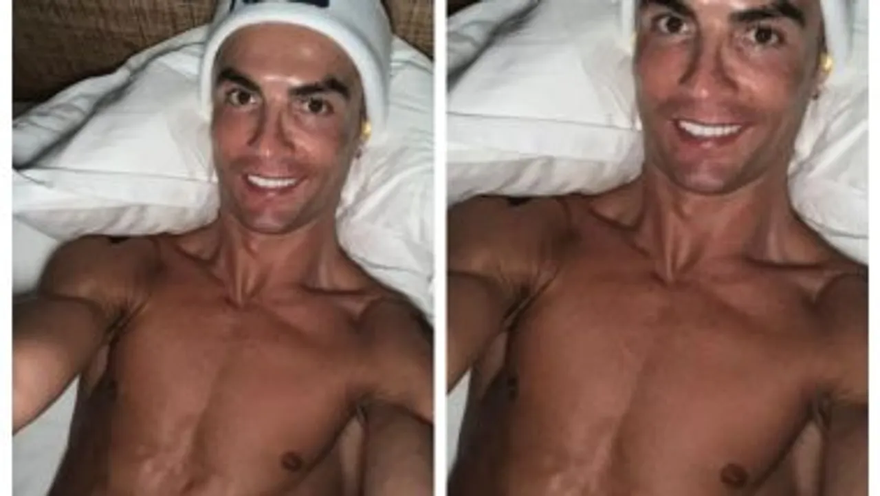 Cristiano Ronaldo Poses in Shirtless Photo Exposing his Well-Toned Body