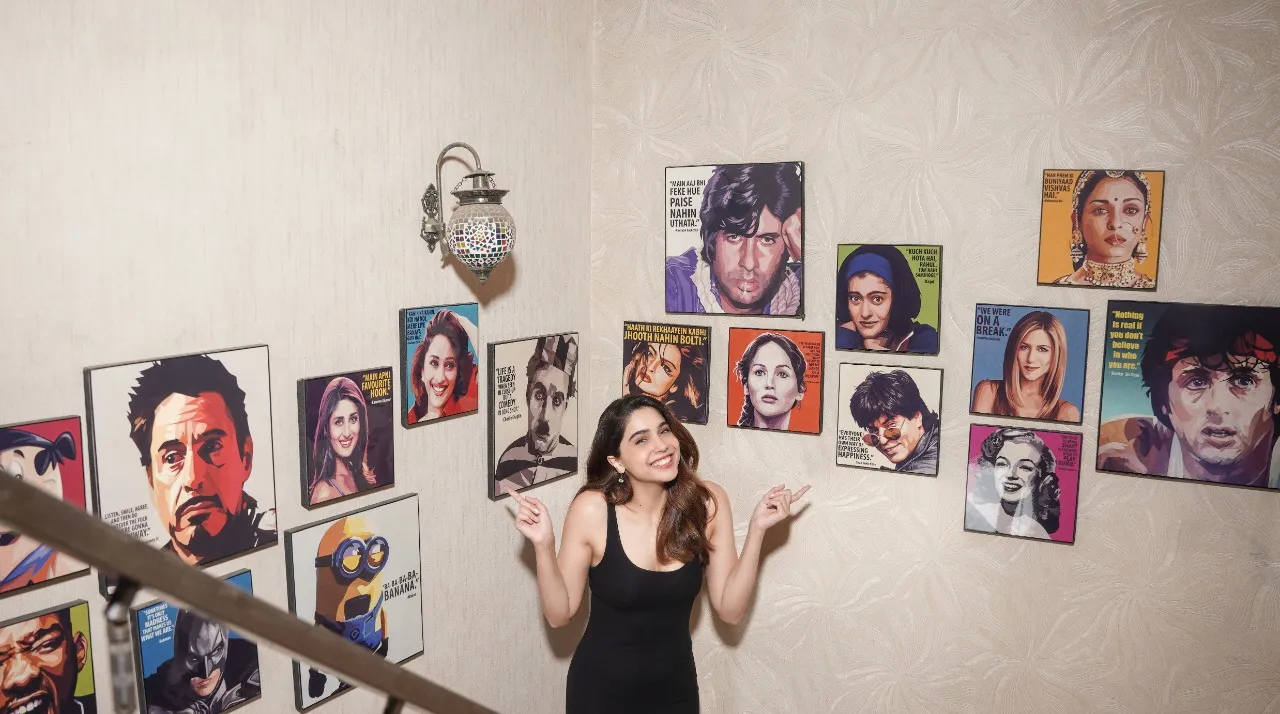 Sharvari nurtures her love for films, curates a filmy wall at home