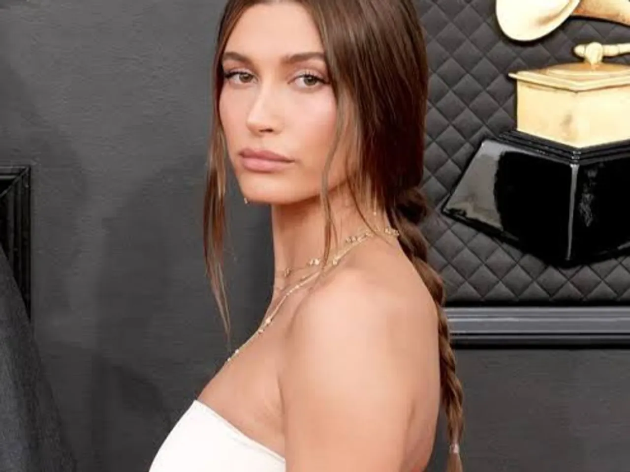 Hailey Bieber says 'Leave me alone!' when asked about pregnancy rumours at Grammys 2022