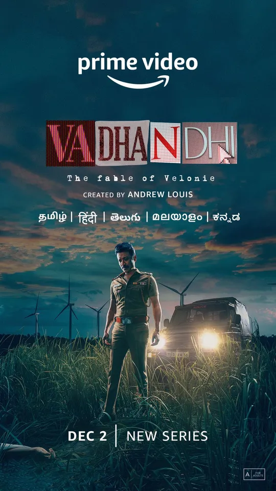 Prime Video’s Much-Anticipated Tamil Crime Thriller, Vadhandhi – The Fable of Velonie, to Premiere Worldwide on 2 December