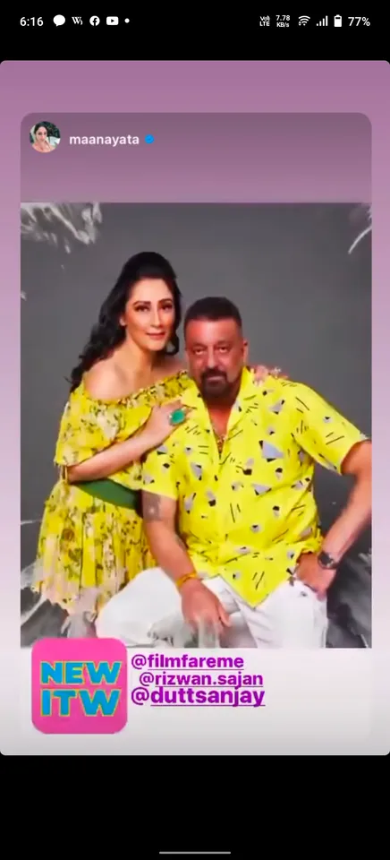 Sanjay Dutt and Maanayata Dutt grace the cover of an International leading magazine in well twined outfits