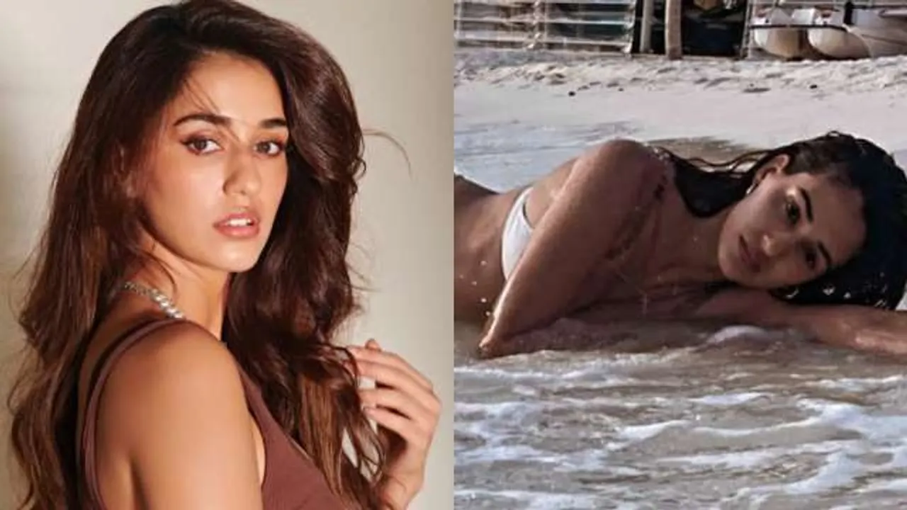 Disha Patani flaunts her sexy figure in stylish ivory bikini, lays on the beach in VIRAL photo!