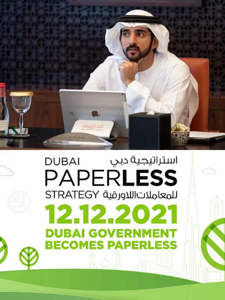 Dubai Is 1st In World To Be 100%Paperless and Saves 350 Million dollars Saving :