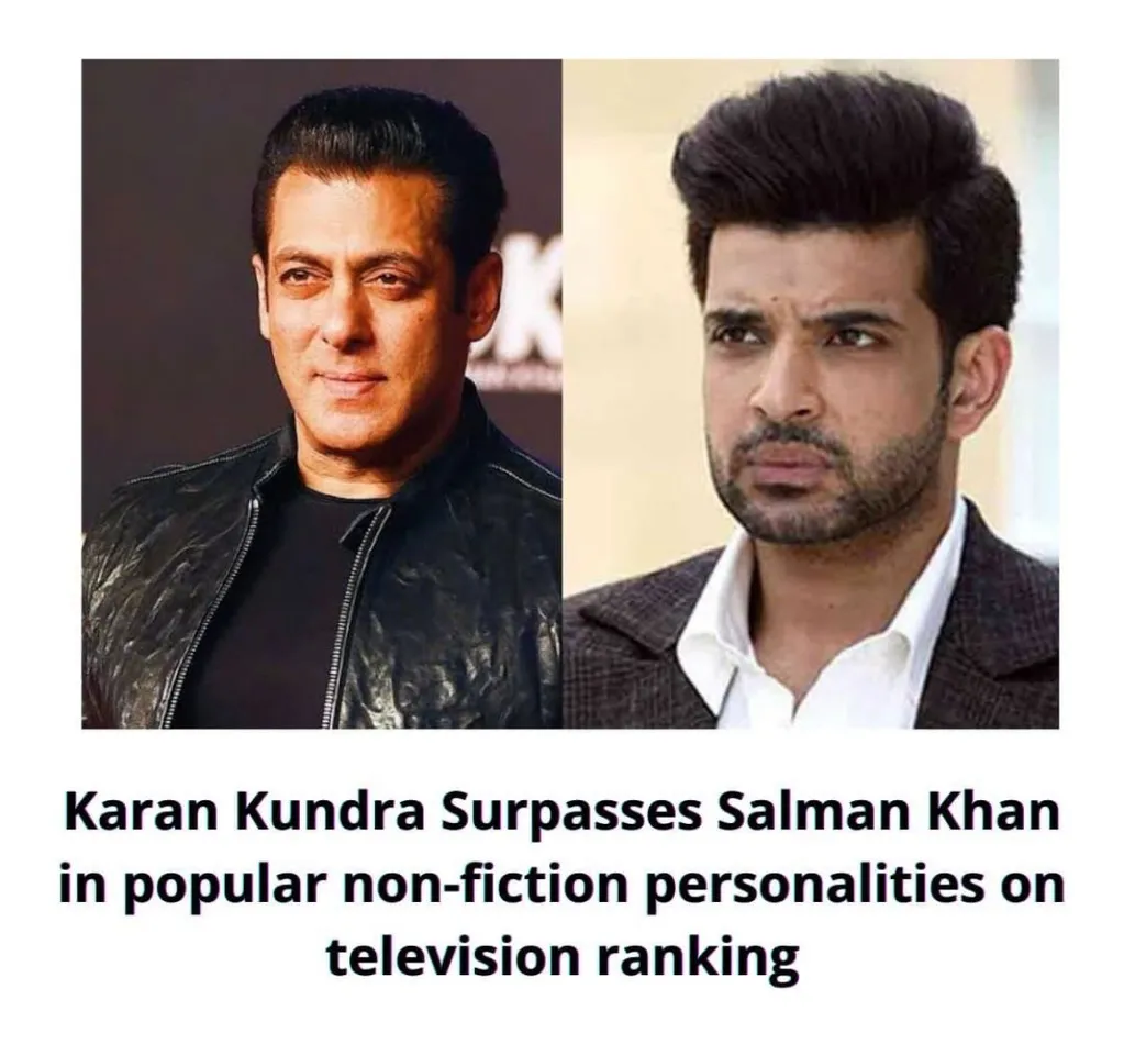 Karan Kundrra earns a spot in the most popular non-fiction personalities list; surpasses Salman Khan!