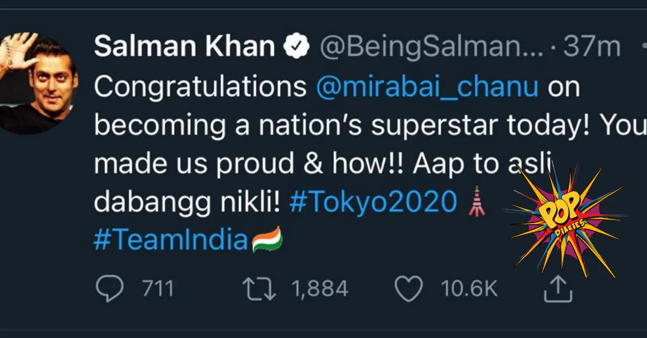 Salman Khan is Olympic silver medalist, Mirabai Chanu’s favorite actor !