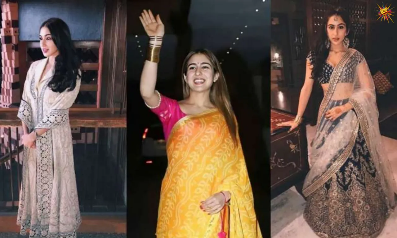 Fan shares 9 different looks of Sara Ali Khan from the nine festivities of Navratri! Check it out!