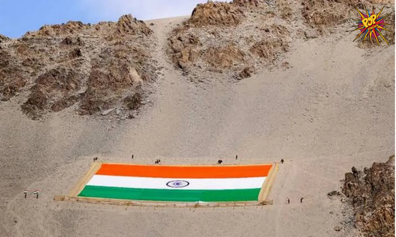 On the Occasion of Gandhi Jayanti, the largest National Flag made of khadi is unveiled in Leh.