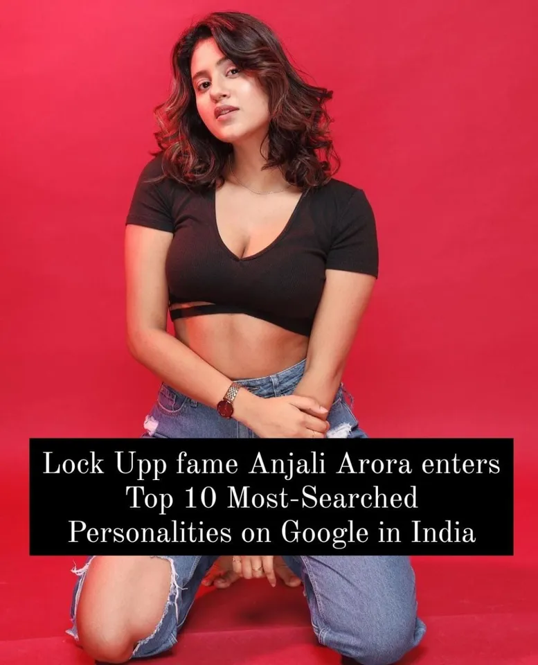 Lock Upp fame Anjali Arora makes it to the top 10 most searched celebrities on Google in 2022.
