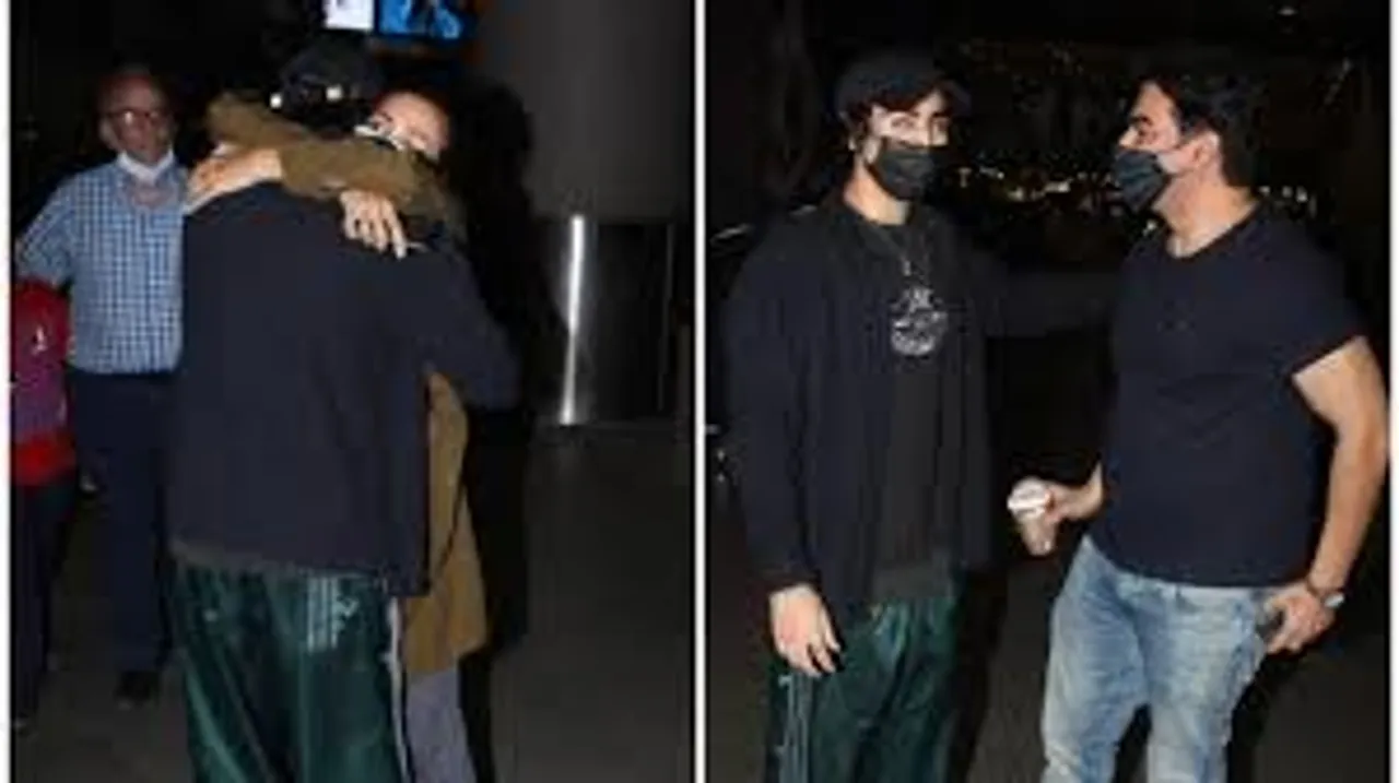 Malaika Arora and Ex husband Arbaaz Khan receive son Arhaan at airport together, greet him with a hug !