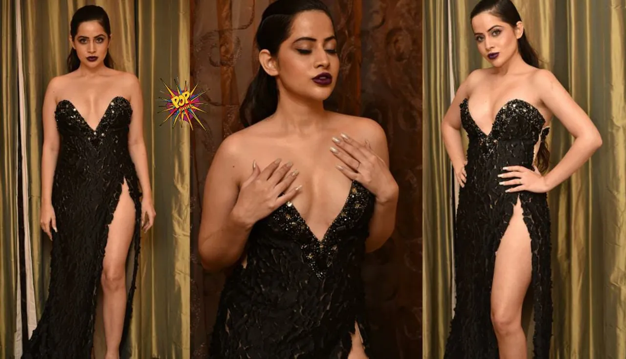 Bigg Boss OTT fame Urfi Javed gets dressed by International popstar Ariana Grande's designer Dar Sara for Filmfare Middle East red-carpet event