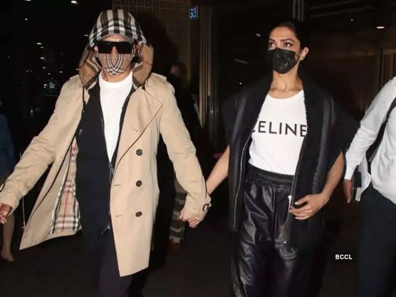 PHOTOS: Ranveer Singh and Deepika Padukone hold hands, walk out of airport in style after 83 promotions!