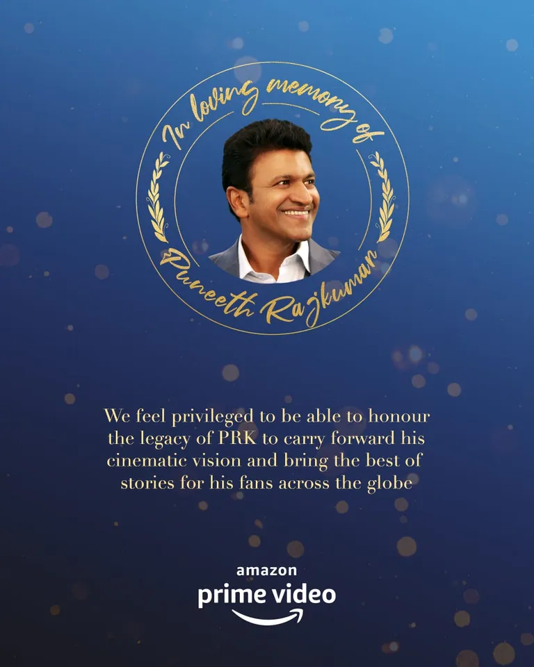 Late Puneeth Rajkumar’s Three Films To Premiere On Prime Video; OTT Platform To Make It Free For All Customers As A Tribute To The Actor