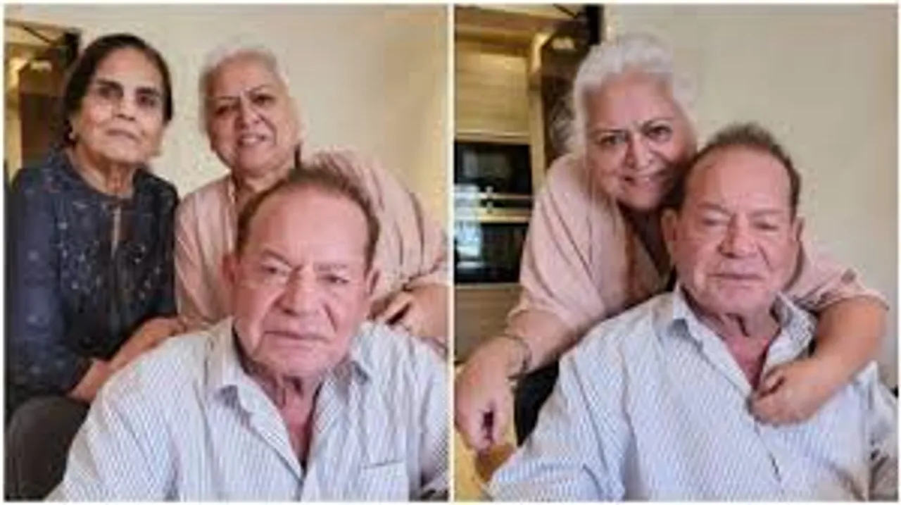 Salman Khan's parents Salim Khan and Salma smile as they get together with Bina Kak, she shares pics of 'grand couple'!