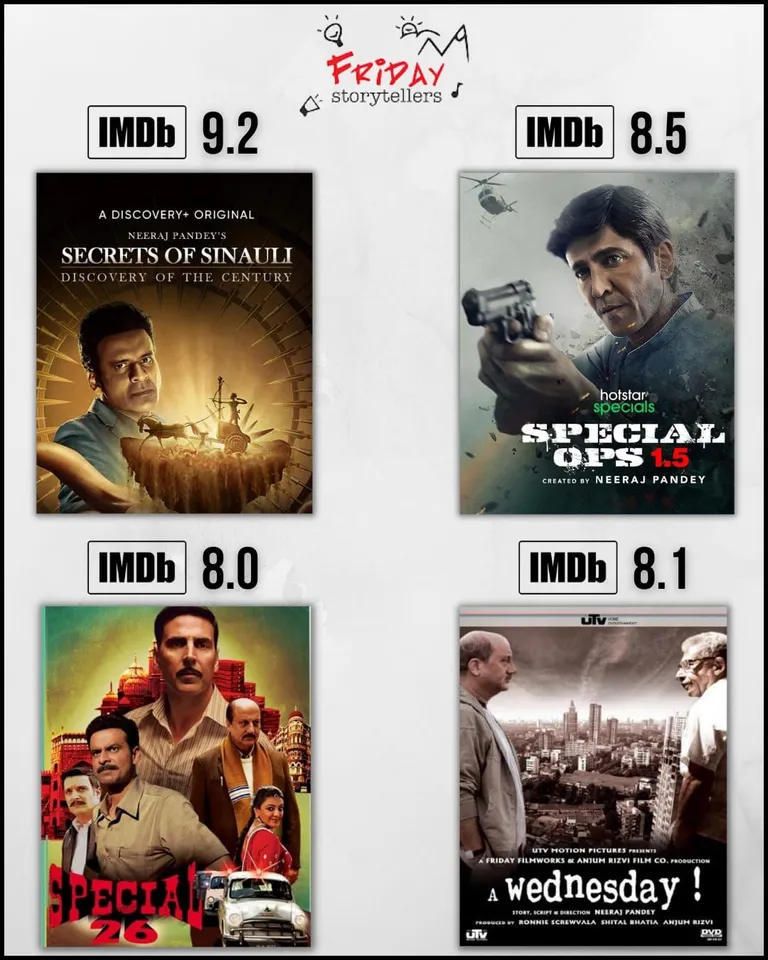Neeraj Pandey and Shital Bhatia's Friday Filmworks is the only production company with one of the highest-rated IMDb ratings across all formats!