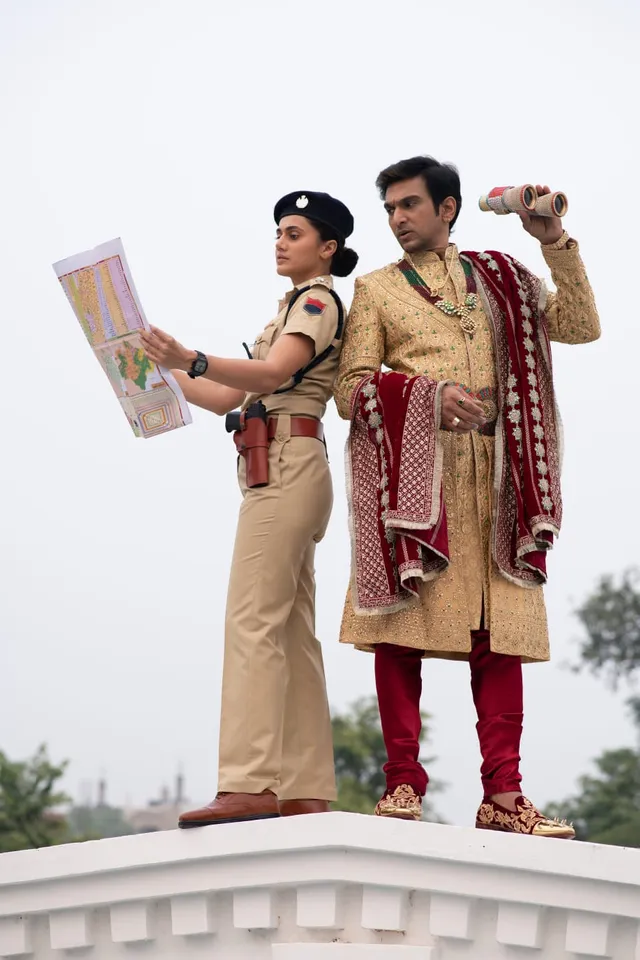 First ever glimpse of Taapsee Pannu and Pratik Gandhi from woh ladki hai kahaan share by Junglee pictures and Roy Kapur films !