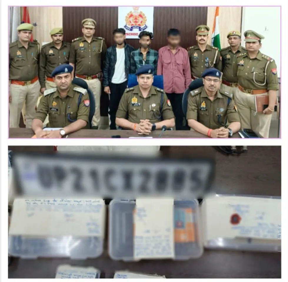 UP Moradabad News: Moradabad Police caught a gang involved in car theft and illegal weapons possession, many cars and weapons were found in the seizure.