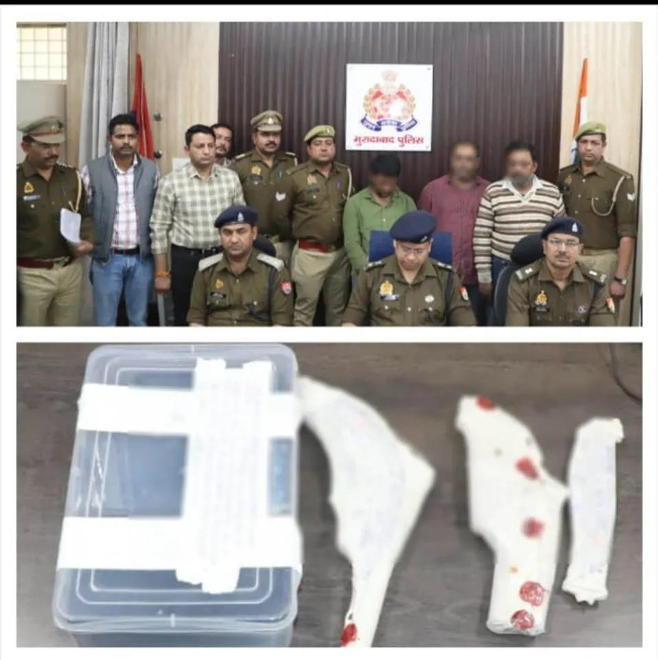 UP Moradabad News: Moradabad Police arrested 03 accused of car theft, used to steal with a pistol on their forehead.