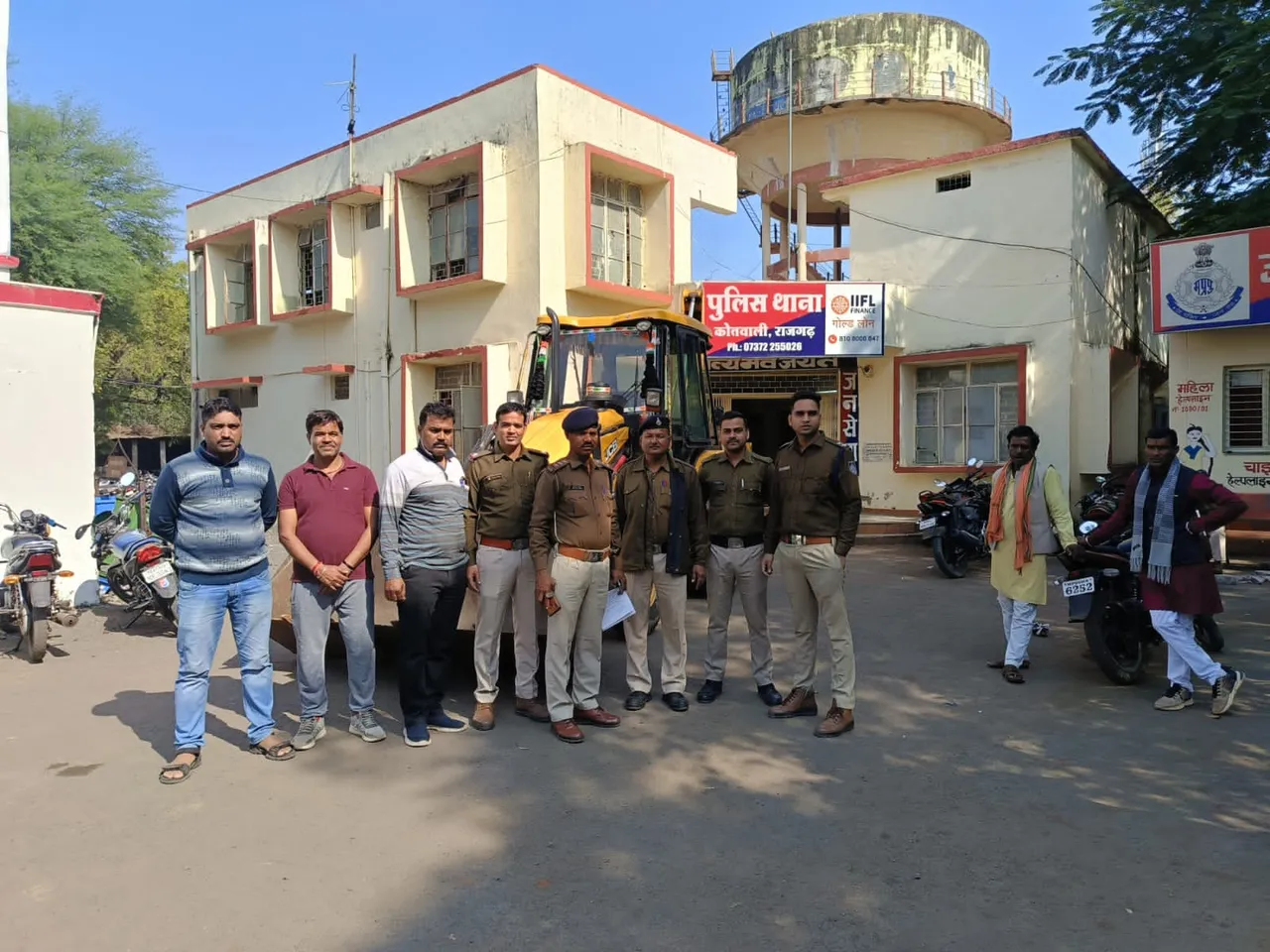 राजगढ़ में बीते दिनों हुई JCB मशीन की चोरी पुलिस ने राजस्थान के कोटा से की बरामद